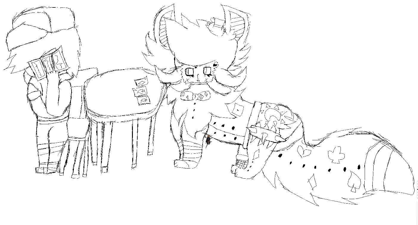 Hawkfrost and Lucas playing Poker